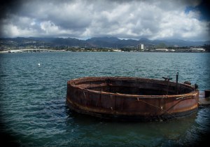 Gun turret of the sunken ship