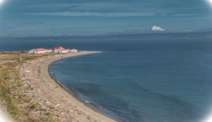 Historic military post with Mt. Baker in the distance